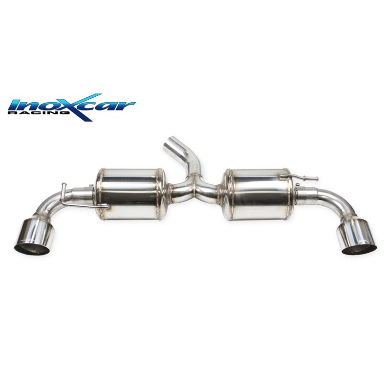 100% Inox Échappement Double sur mesure pour Toyota GR Yaris 1.6 (261cv) 2020- Ø65mm Droite/Gauche 100mm Racing (soudé TIG)