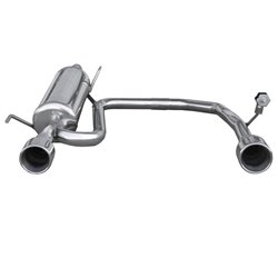 100% Inox Échappement Double sur mesure pour Alfa Romeo Mito 1.6 JTDm (120cv) 2008- 102mm (Ø55mm)