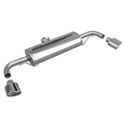 100% Inox Échappement Double sur mesure pour Audi TT 3.2 V6 Quattro (250cv) 2006- 120x80mm Oblique