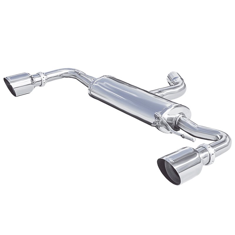 100% Inox Échappement Double sur mesure pour Volkswagen Beetle 2.0 TFSI 200cv 2012- Ø 65 1x102mm Racing