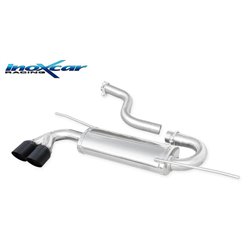 100% Inox Échappement Sport sur mesure pour Volkswagen Scirocco 1.4 TSI 122cv 2008- 2x80mm Ceramic Black