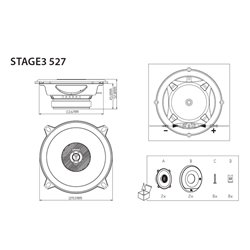 JBL Stage 3 527 5.25'' (13cm) Set de haut-parleur