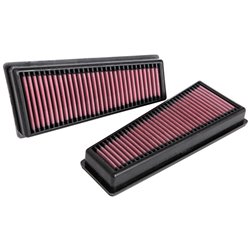 K&N Filtre à air de remplacement sur mesure pour Mercedes Benz AMG E63/G63/GT63/S63 V8 4.0 2018- (ensemble de 2 pièces) (33-3140