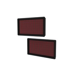 K&N Filtre à air de remplacement sur mesure pour BMW 760Li (F02) V12 2012-2015 & 760Li (G12) V12 2015-2022 (ensemble de 2 pièces