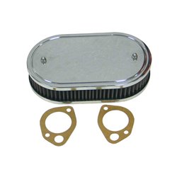 K&N Filtre à Air ovale sur mesure pour carburateur Dellorto DHLA 40,45,48, Mikuni-Solex 40,44,48 PHH, Weber DCOE 45,48, Hauteur 
