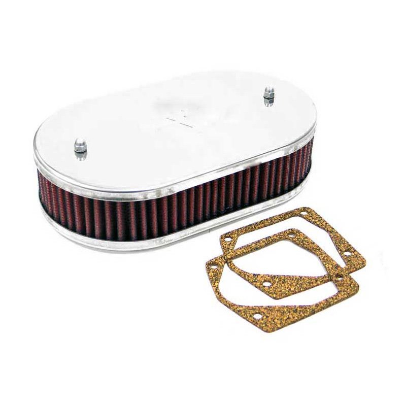 K&N Filtre à Air ovale petit sur mesure pour carburateur Solex/Mikuni Solex 34/34 Progressive, Weber 28/30 DFTM/DFTH, 30/32 DMTE