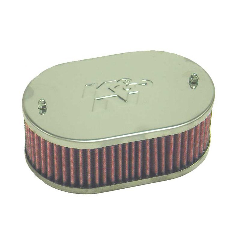 K&N Filtre à Air ovale petit sur mesure pour carburateur Weber 32/36 DGV/DGAV/DGMS, 38 DGAS/DGAR, Hauteur d'assemblage 65mm (56-