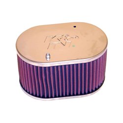 K&N Filtre à Air ovale petit sur mesure pour carburateur Weber 40/45/48 DCOE, Dellorto 40/45/48 DHLA, SK 40/45/47/50, Solex/Miku