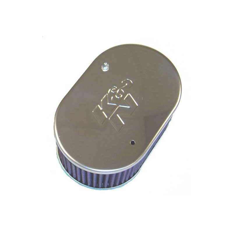 K&N Filtre à Air ovale petit sur mesure pour carburateur Dellorto 40/45/48 DHLA, SK 40/45/47/50, Solex/Mikuni Solex 40/44/48 ADD