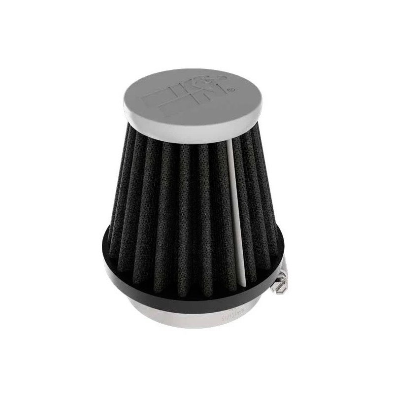 K&N Filtre à Air Noir Dryflow Universel Conique 49mm raccordement, 76mm de base, 51mm en haut, 76mm hauteur (RC-3122HBK)