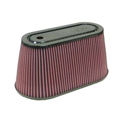 K&N Filtre à Air universel - Capot en fibre de carbone - 89mm raccord, 305mm x 152mm base, 252mm x 100mm du haut, 152mm hauteur 