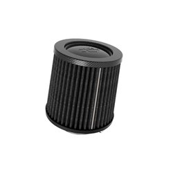 K&N Filtre à Air Noir Dryflow Universel Conique - Capot en fibre de carbone - 70mm raccordement, 129mm de base, 114mm en haut, 1
