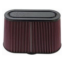 K&N Filtre à Air universel - avec fibre de carbone - 98mm raccord, 305mm x 152mm base, 252mm x 100mm du haut, 178mm hauteur (RP-