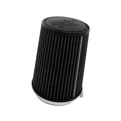 K&N Filtre à Air Noir Dryflow Universel Conique 102mm raccordement, 137mm de base, 114mm en haut, 178mm hauteur (RU-3116HBK)