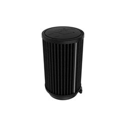 K&N Filtre à Air Noir Dryflow Universel 73mm raccordement, 102mm diamètre, 152mm hauteur (RU-3117HBK)