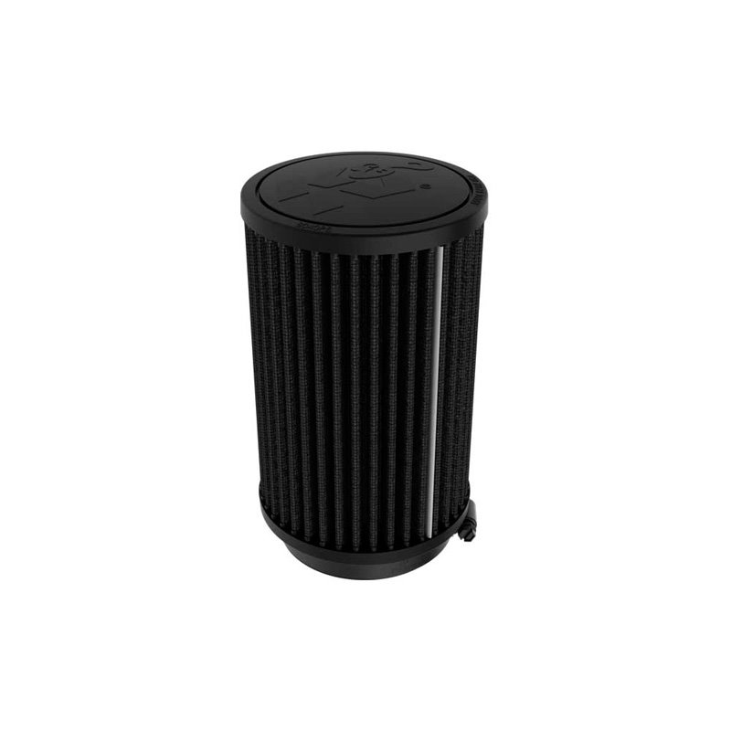 K&N Filtre à Air Noir Dryflow Universel 73mm raccordement, 102mm diamètre, 152mm hauteur (RU-3117HBK)