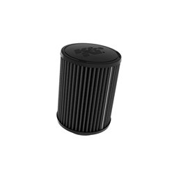 K&N Filtre à Air Noir Dryflow Universel 76mm raccordement, 127mm diamètre, 165mm hauteur (RU-3128HBK)