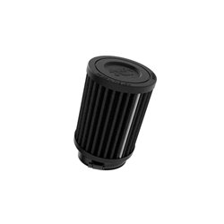 K&N Filtre à Air Noir Dryflow Universel 48mm raccordement, angle 10 degrés, 76mm diamètre, 102mm hauteur (RU-3130HBK)