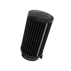 K&N Filtre à Air Noir Dryflow Universel 64mm raccordement, 89mm diamètre, 152mm hauteur (RU-3131HBK)