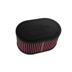 K&N Filtre à Air Universel Ovale 54mm raccordement double, 159mm x 102mm diamètre, 76mm hauteur (RU-3510)