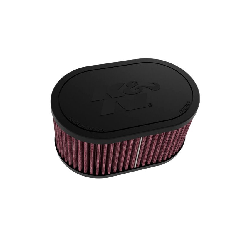 K&N Filtre à Air Universel Ovale 54mm raccordement double, 159mm x 102mm diamètre, 76mm hauteur (RU-3510)
