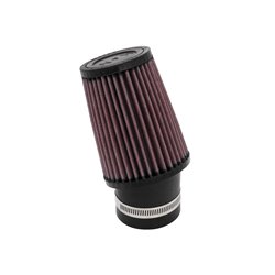 K&N Filtre à Air Universel Conique 62mm raccordement, angle 20 degrés, 95mm de base, 76mm en haut, 127mm hauteur - snowmobile (S