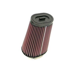 K&N Filtre à Air Universel Ovale/Conique 62mm raccordement, angle 20 degrés, 114mm x 95mm de base, 89mm x 64mm en haut, hauteur 