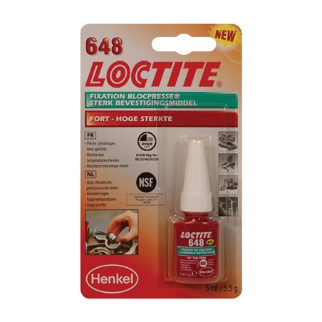 Loctite 648 Produit de fixation – haute résistance (vert) 5ml