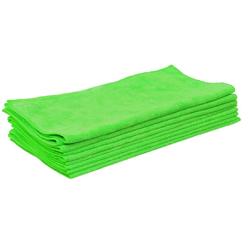 Chiffons en Microfibre très robustes 10-pièces vertes