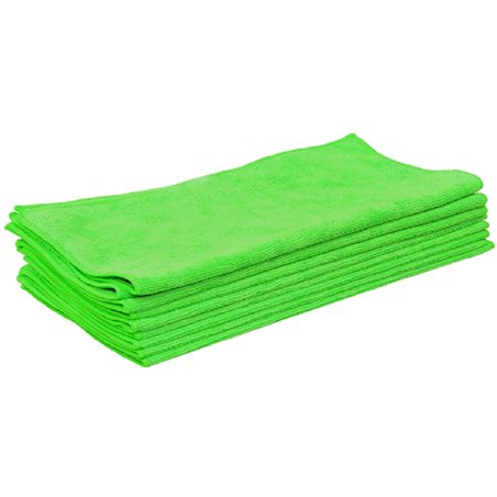 Chiffons en Microfibre très robustes 10-pièces vertes