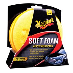 Meguiar's Soft Foam Applicator Pads - Diamètre 10.2cm, Set de 2 pièces