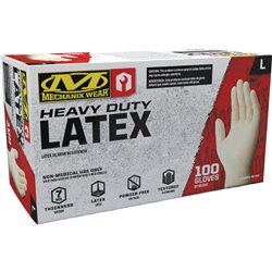 Mechanix Wear 7mil Gants en Latex Heavy Duty - Taille L - 100 pièces