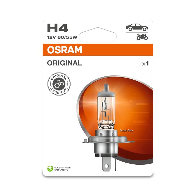 Osram Original Ampoule Halogène - H4 - 12V/60-55W - la pièce
