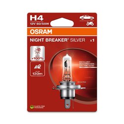 Osram Night Breaker Silver Ampoule Halogène - H4 - 12V/60-55W - la pièce