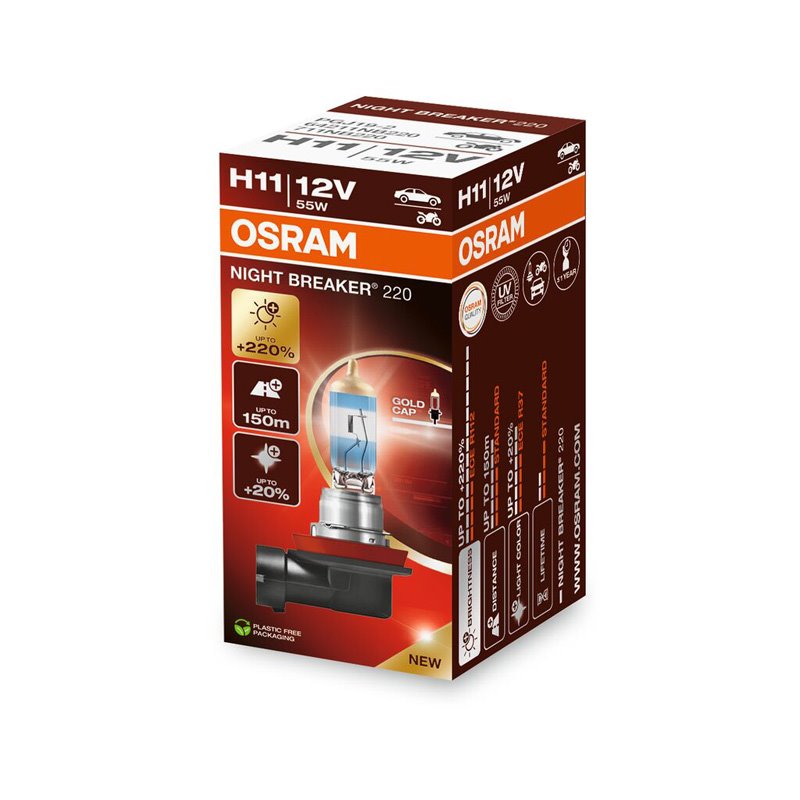 Osram Night Breaker 220 Ampoule Halogène - H11 - 12V/55W - 1 pièce