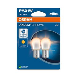 Osram Diadem Chromé Ampoules Halogène - BAU15S - 12V/21W - set de 2 pièces - Orange