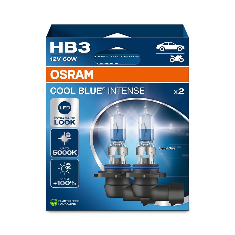 Osram Cool Blue Intense NextGen Ampoules Halogène - HB3 (9005) - 12V/60W - set de 2 pièces