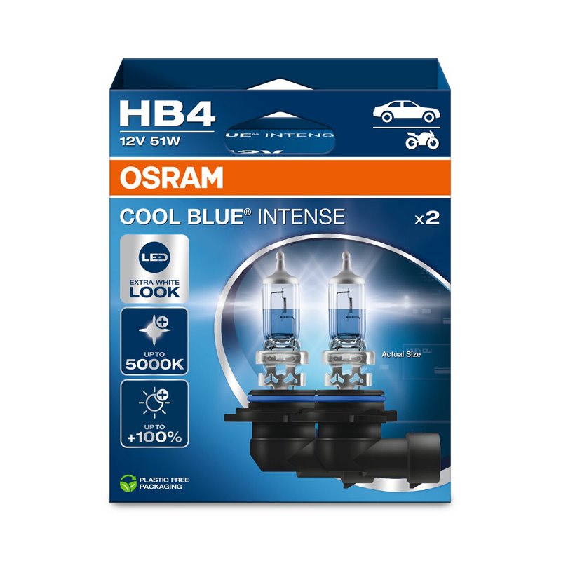Osram Cool Blue Intense NextGen Ampoules Halogène - HB4 (9006) - 12V/51W - set de 2 pièces