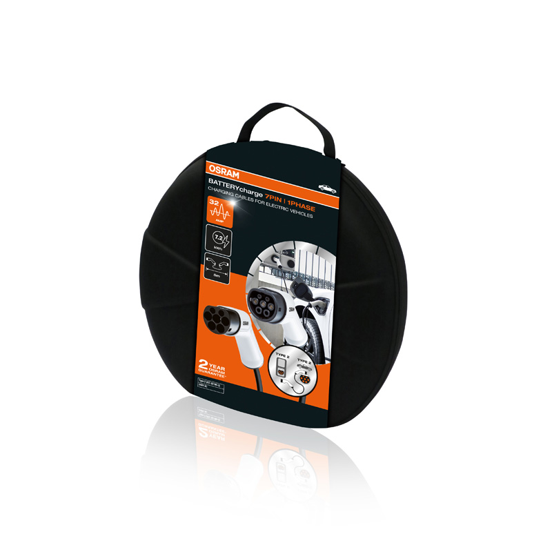 Osram BATTERYcharge 7PIN Type2>2 32A 1ph (5m) - Câble de Recharge VÉ