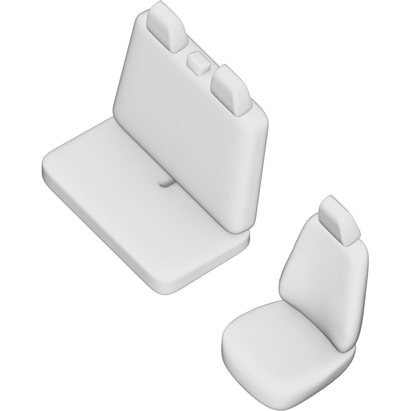 New York Design Housses de siège en cuir artificiel 2+1 sur mesure pour Citroën Berlingo/Peugeot Partner/Opel Combo/Toyota Proac