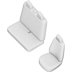Original Design Housses de siège en tissu 2+1 sur mesure pour Citroën Berlingo/Peugeot Partner/Opel Combo/Toyota Proace City 201