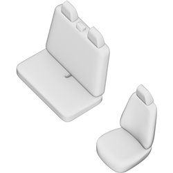 Original Design Housses de siège en tissu 2+1 sur mesure pour Ford Transit 2012-2013