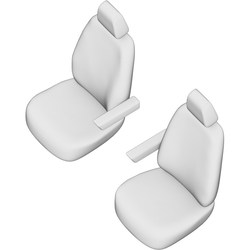 Original Design Housses de siège en tissu 1+1 sur mesure pour Ford Transit Custom 2012-2023