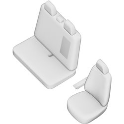 Original Design Housses de siège en tissu 2+1 sur mesure pour Citroën Jumper/Peugeot Boxer/Fiat Ducato 2006- (avec accoudoir sur