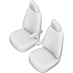 Original Design Housses de siège en tissu 1+1 sur mesure pour Renault Trafic/Fiat Talento/Nissan NV300/Opel Vivaro 2014-