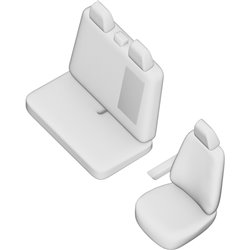 Original Design Housses de siège en tissu 2+1 sur mesure pour Mercedes Sprinter 2006-2017/Volkswagen Crafter 2007-2014 (avec acc