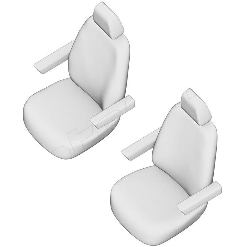 Original Design Housses de siège en tissu 1+1 sur mesure pour Volkswagen T5 2003-2015