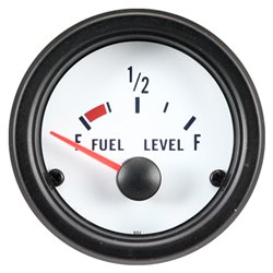 Instrument Performance blanc classique niveau de carburant 52mm