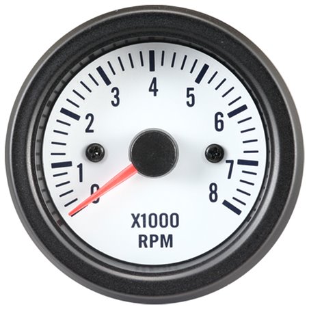 Instrument Performance blanc classique compte-tours >8000rpm 2/3/4/5/6/8 cil. 52mm