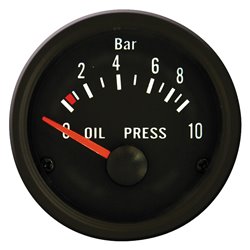 Instrument Performance noir classique pression d'huile 0-10 bar 52mm